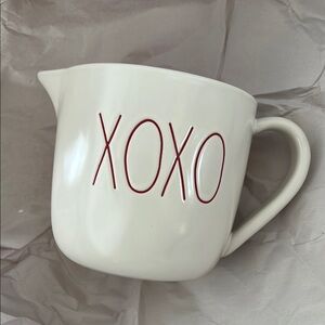 NWT Rae Dunn XOXO Cream Pitcher - White and Red